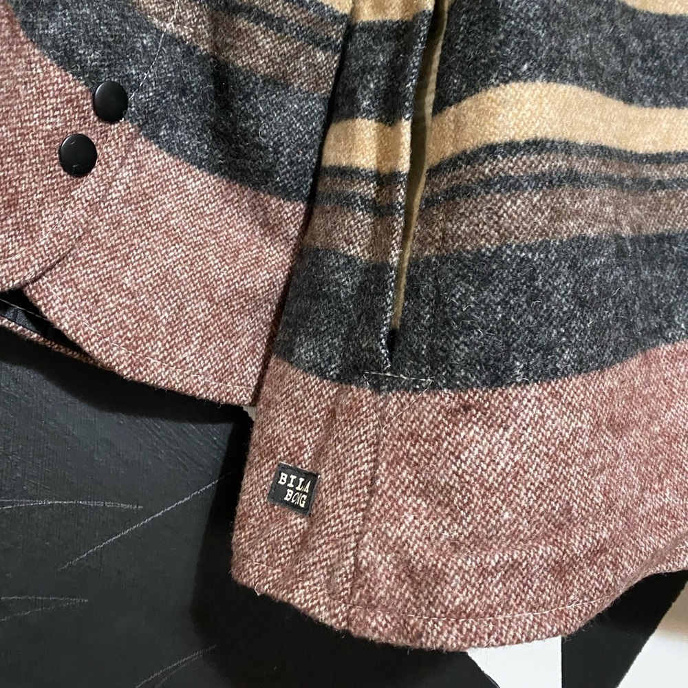 Billabong  Jacket Wool Blend Woven Pockets Size S - Picture 7 of 12